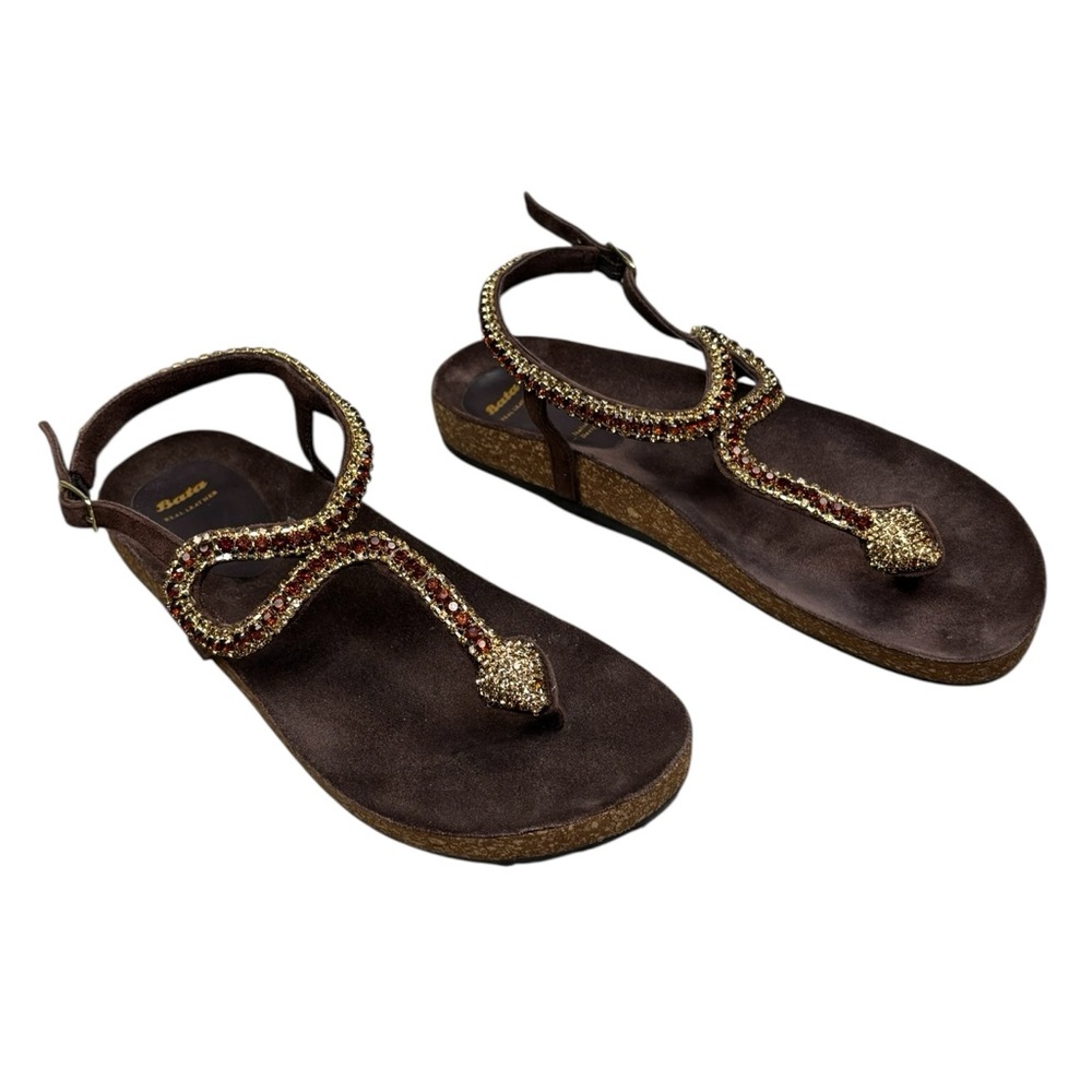 Bata Snake Thong Sandals Italian Made Size 39 - Picture 11 of 16
